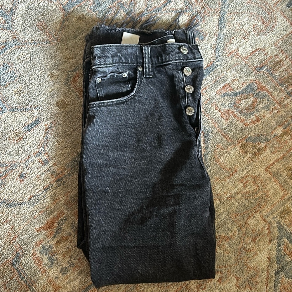 Abercrombie and Fitch, the crop wide leg ultra high-rise jeans